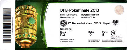 Karte DFB Pokalendspiel 2013