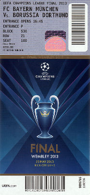 Karte Champions League Endspiel 2013