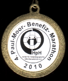 Finisher Medaille 4. Paul-Moor-Benefiz-Marathon 2010