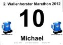 Startnummer 2. Wallenhorst Marathon 2012