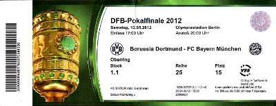 Karte DFB Pokalendspiel 2012