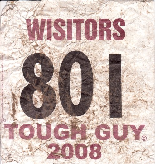 Startnummer Tough Guy Race 2008