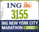 Startnummer 38. New York City Marathon 2007