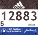 Startnummer 120. Boston Marathon 2016