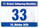 Startnummer 17. Zeitsprung-Marathon Bremen-Vegesack 2020